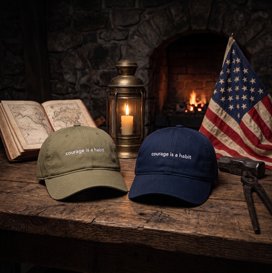 Courage Is A Habit Embroidered Baseball Cap