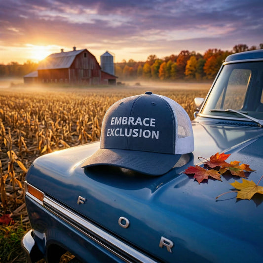 EMBRACE EXCLUSION Trucker White/Navy Cap